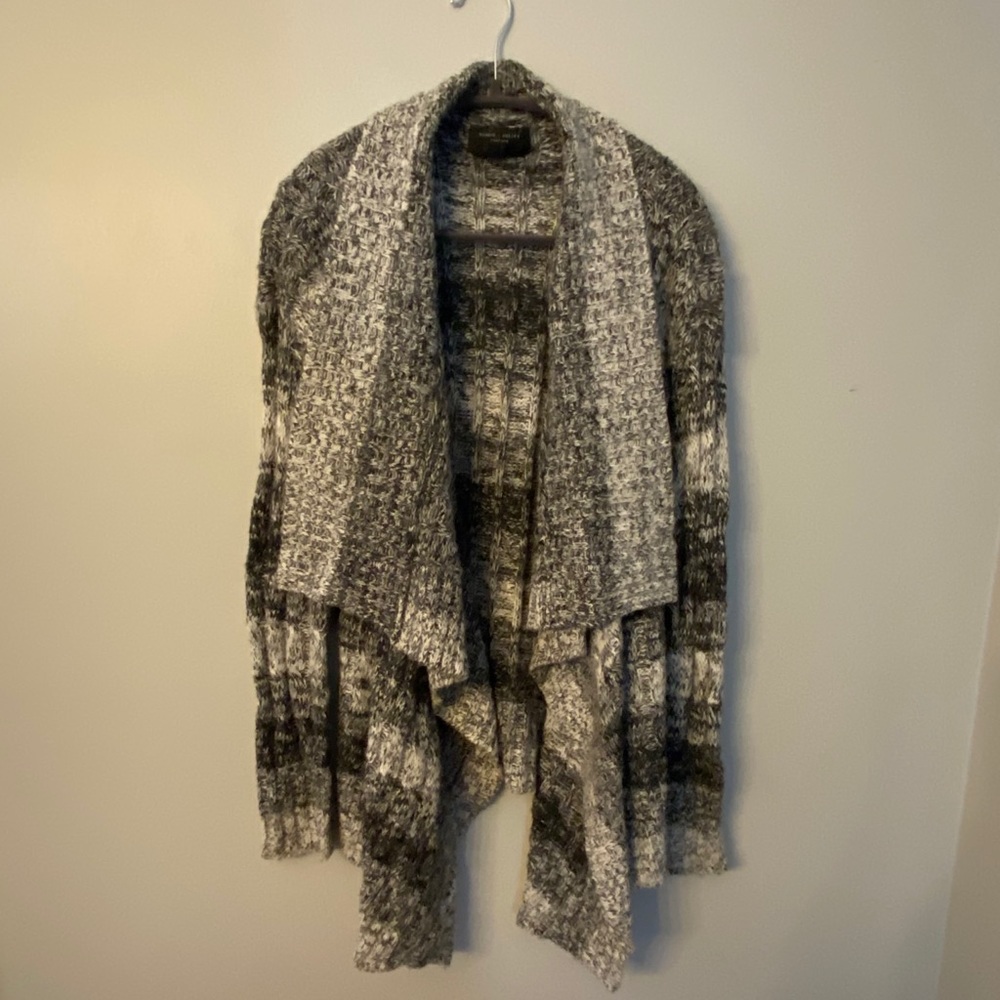 cozy grey cardigan